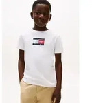 Tommy Hilfiger T-Shirt TOMMY SCRIPT FLAG PRINT TEE SS f&uuml;r Kinder bis 16 Jahre,...