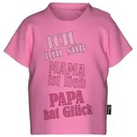 Trigema T-Shirt TRIGEMA T-Shirt mit frechem Spruch-Print (1-tlg) rosa 68 (6M)