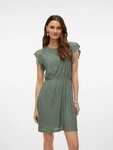 Vero Moda Minikleid VMTASSA SL FRILL SHORT DRESS JRS NOOS Materialmix, regular...