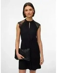 Vero Moda Minikleid VMMILLA SL SHORT LACE DRESS NOOS Materialmix, Spitze schwarz M