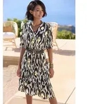 LASCANA Tunikakleid mit V-Ausschnitt aus gewebter Viskose Sommerkleid, Druckkleid,