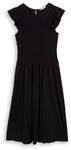 TOM TAILOR Denim Midikleid smocked dress with ruffle slee