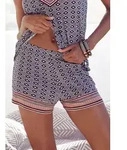 Vivance Dreams Schlafshorts (1-tlg) in sch&ouml;nem Ethno-Design braun 40/42