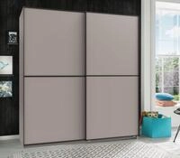 Wimex Schwebet&uuml;renschrank Schwebete&uuml;renschrank Ulm Saharagrau Schwarz 180 cm