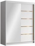 MIRJAN24 Kleiderschrank Flavio III (mit zwei Schwebet&uuml;ren) 150x58x200 cm,