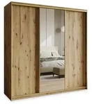 Masseno Schwebet&uuml;renschrank TAVI 180 cm Kleiderschrank mit Spiegel 3 T&uuml;ren...