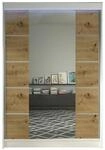 MIRJAN24 Kleiderschrank Lino V (Schiebet&uuml;renschrank mit Kleiderstange, Spiegel)