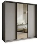 Masseno Schwebet&uuml;renschrank TAVI 180 cm Kleiderschrank mit Spiegel 3 T&uuml;ren