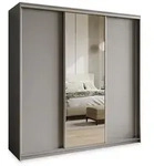 Masseno Schwebet&uuml;renschrank TAVI 200 cm Kleiderschrank mit Spiegel 3 T&uuml;ren