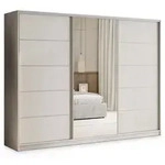 Masseno Schwebet&uuml;renschrank PINA 270 cm Kleiderschrank mit Spiegel 3 T&uuml;ren...