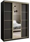 Masseno Schwebet&uuml;renschrank VARO 150 cm Kleiderschrank mit Spiegel 3 T&uuml;ren...