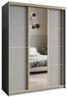 Masseno Schwebet&uuml;renschrank VARO 150 cm Kleiderschrank mit Spiegel 3 T&uuml;ren