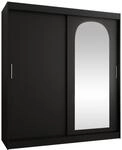 MIRJAN24 Kleiderschrank Selfie 180 cm (mit zwei Schiebet&uuml;ren) Frontspiegel, zwei