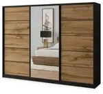Masseno Schwebet&uuml;renschrank NATA 250 cm Kleiderschrank mit Spiegel 3 T&uuml;ren...