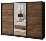 Masseno Schwebet&uuml;renschrank NATA 250 cm Kleiderschrank mit Spiegel 3 T&uuml;ren...