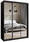 Masseno Schwebet&uuml;renschrank RIEN 150 cm Kleiderschrank mit Spiegel 3 T&uuml;ren...
