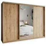 Masseno Schwebet&uuml;renschrank TAVI 250 cm Kleiderschrank mit Spiegel 3 T&uuml;ren...