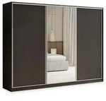 Masseno Schwebet&uuml;renschrank TARI 235 cm Kleiderschrank mit Spiegel 3 T&uuml;ren...