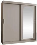 MIRJAN24 Kleiderschrank Selfie 180 cm (mit zwei Schiebet&uuml;ren) Frontspiegel,...