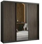 Masseno Schwebet&uuml;renschrank ORRA 200 cm Kleiderschrank mit Spiegel 3 T&uuml;ren...