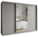 Masseno Schwebet&uuml;renschrank TAVI 270 cm Kleiderschrank mit Spiegel 3 T&uuml;ren
