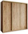 Masseno Schwebet&uuml;renschrank NISSE 180 cm Kleiderschrank 3 T&uuml;ren und 4...