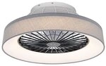 Qazqa Deckenventilator Emily, (nicht austauschbare) LED, Grau, Modern, Stahl,
