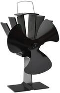 vidaXL Kaminventilator Ofenventilator W&auml;rmebetrieben 3 Bl&auml;tter Schwarz