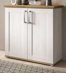 Inn.Furn Kommode Mirano (in wei&szlig; L&auml;rche und Eiche Artisan, 95 cm),...