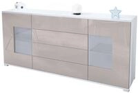Vladon Sideboard Gr&ouml;mitz V2 (Kommode mit 2 T&uuml;ren, 4 Schubladen und 2 flexible