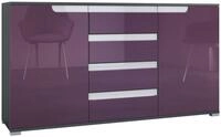 Vladon Sideboard Sylt V1 (Kommode mit 2 T&uuml;ren und 4 Schubladen, Korpus -...