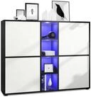 Vladon Highboard Cuba V3 (Highboard, mit 12 F&auml;chern, inkl. RGB LED...