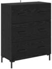 vidaXL Sideboard Sideboard mit Schubladen Schwarz Eichen-Optik 69,5 x 34 x 90...