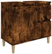 vidaXL Badkommode, Badschrank R&auml;uchereiche 65x33x60 cm Holzwerkstoff