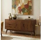 IDIMEX Sideboard TIVOLI, Skandi Anrichte aus Massivholz, Kastanien farben, mit 2