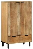 vidaXL Highboard Highboard Braun 60x33x100 cm Massivholz (1 St)
