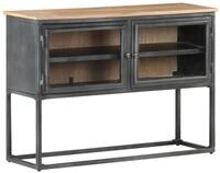 vidaXL Sideboard Sideboard Grau 100x30x70 cm Massivholz (1 St)