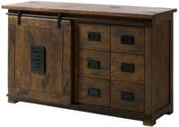 Massivmoebel24 Sideboard RAILWAY (Massivholz), Sideboard Mango 140x45x85 braun