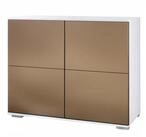 Vladon Kommode Rova V3 (Moderner K&uuml;chenschrank, mit 4 Push-to-Open T&uuml;ren),...