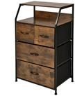 COSTWAY Nachtschrank mit 4 Schubladen und Ablage, 45x30x92cm