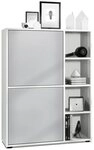 Vladon Highboard Cuba (Anrichte, mit 2 T&uuml;ren und 4 offene F&auml;cher), Wei&szlig;