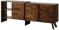 Massivmoebel24 Sideboard SEVILLA (Massivholz), Akazie / Altholz 205x40x83 braun