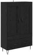 vidaXL Highboard Highboard Schwarz Eichen-Optik 69,5 x 31 x 115 cm...