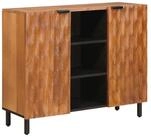 vidaXL Sideboard, Sideboard mit Regal Akazienbraune Oberfl&auml;che 90 x 33 x 75 cm