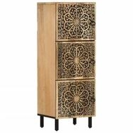 vidaXL Beistellschrank Beistellschrank 40x33x110 cm Massivholz