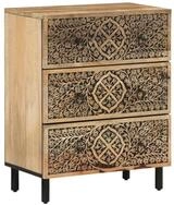 vidaXL Sideboard, Beistellschr&auml;nke 2 Stk. 60x33x75 cm Massivholz Mango