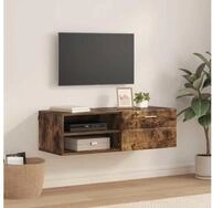 vidaXL Wandh&auml;ngeschrank, Holzschrank Ger&auml;ucherte Eiche 100,5 x 39 x 30 cm