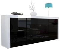 Vladon Sideboard La Paz V1 (Kommode, mit 2 T&uuml;ren und 4 Schubladen), Schwarz