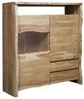 Massivmoebel24 Highboard PURE ACACIA (Massivholz), Highboard Akazie 131x45x147...