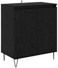 vidaXL Sideboard Sideboard Schwarz Eichen-Optik 60 x 35 x 70 cm Holzwerkstoff...